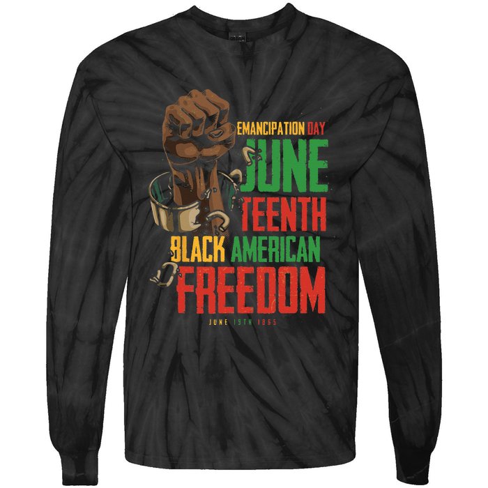 Juneteenth African American Freedom Black Pride Juneteenth Tie-Dye Long Sleeve Shirt