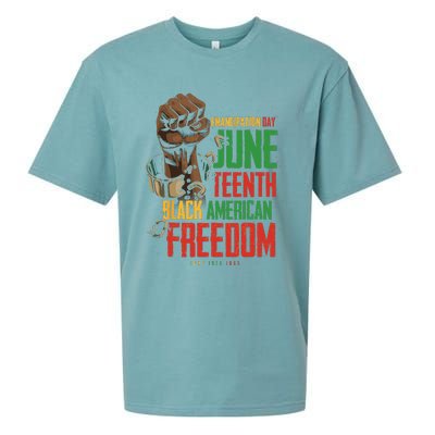 Juneteenth African American Freedom Black Pride Juneteenth Sueded Cloud Jersey T-Shirt