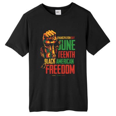 Juneteenth African American Freedom Black Wo Juneteenth Tall Fusion ChromaSoft Performance T-Shirt