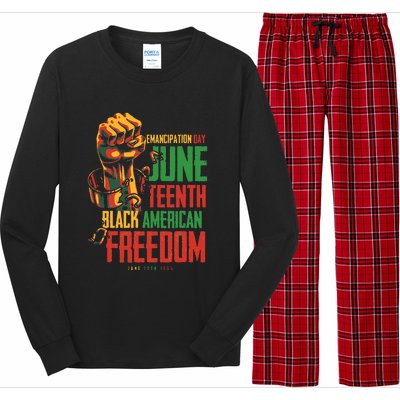 Juneteenth African American Freedom Black Wo Juneteenth Long Sleeve Pajama Set