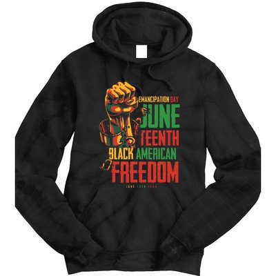 Juneteenth African American Freedom Black Wo Juneteenth Tie Dye Hoodie