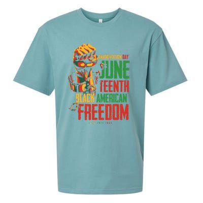 Juneteenth African American Freedom Black Wo Juneteenth Sueded Cloud Jersey T-Shirt