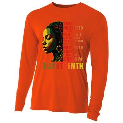 Juneteenth Afro American Black Women Cooling Performance Long Sleeve Crew