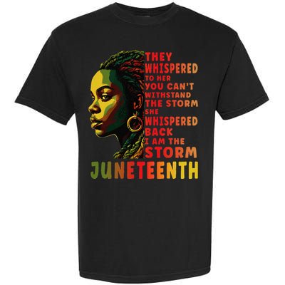 Juneteenth Afro American Black Women Garment-Dyed Heavyweight T-Shirt