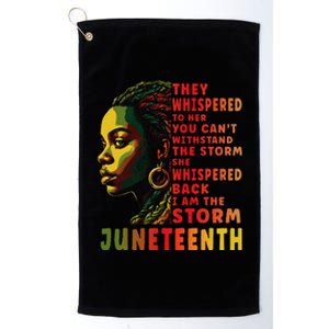 Juneteenth Afro American Black Women Platinum Collection Golf Towel