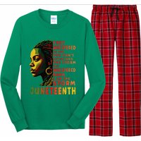 Juneteenth Afro American Black Women Long Sleeve Pajama Set