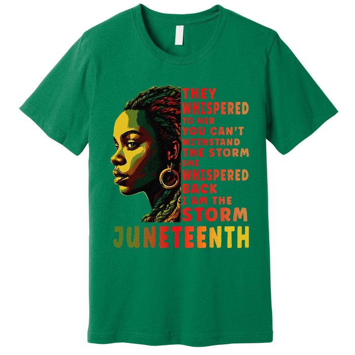 Juneteenth Afro American Black Women Premium T-Shirt