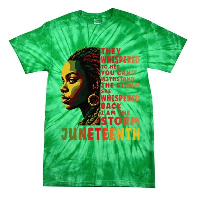 Juneteenth Afro American Black Women Tie-Dye T-Shirt