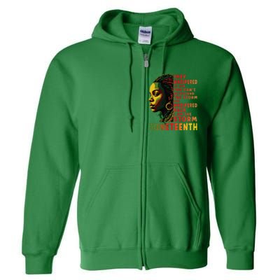 Juneteenth Afro American Black Women Full Zip Hoodie