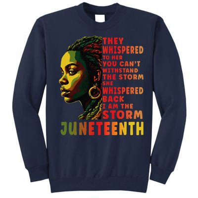 Juneteenth Afro American Black Women Tall Sweatshirt