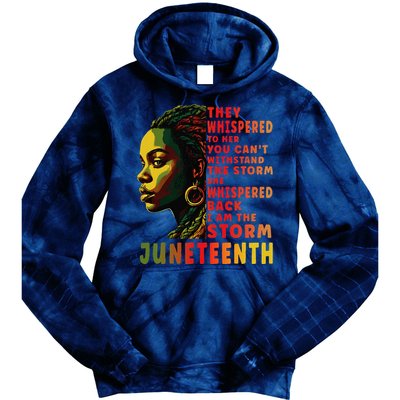 Juneteenth Afro American Black Women Tie Dye Hoodie