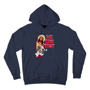 Jesus And Australian Shepherd We Saw That Funny Christmas Tall Hoodie