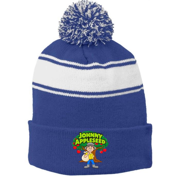 Johnny Appleseed Apple Day Sept 26 Celebrate Legends Stripe Pom Pom Beanie