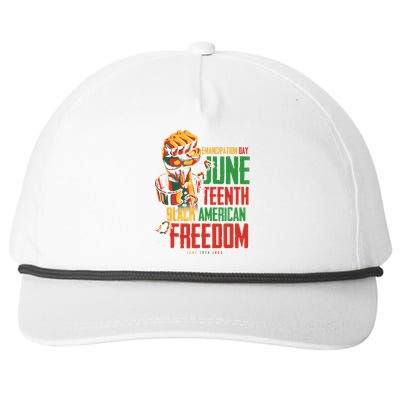 Juneteenth African American Freedom Black  Juneteenth Snapback Five-Panel Rope Hat