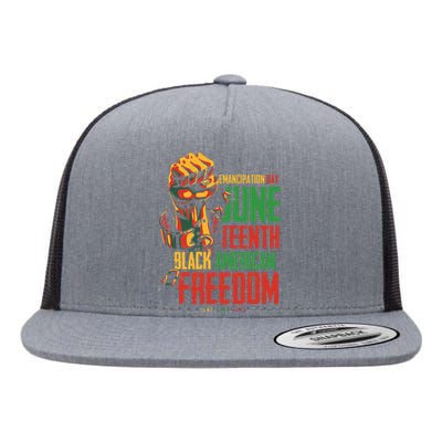 Juneteenth African American Freedom Black  Juneteenth Flat Bill Trucker Hat