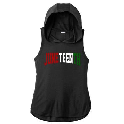 Juneteenth African American Ladies PosiCharge Tri-Blend Wicking Draft Hoodie Tank