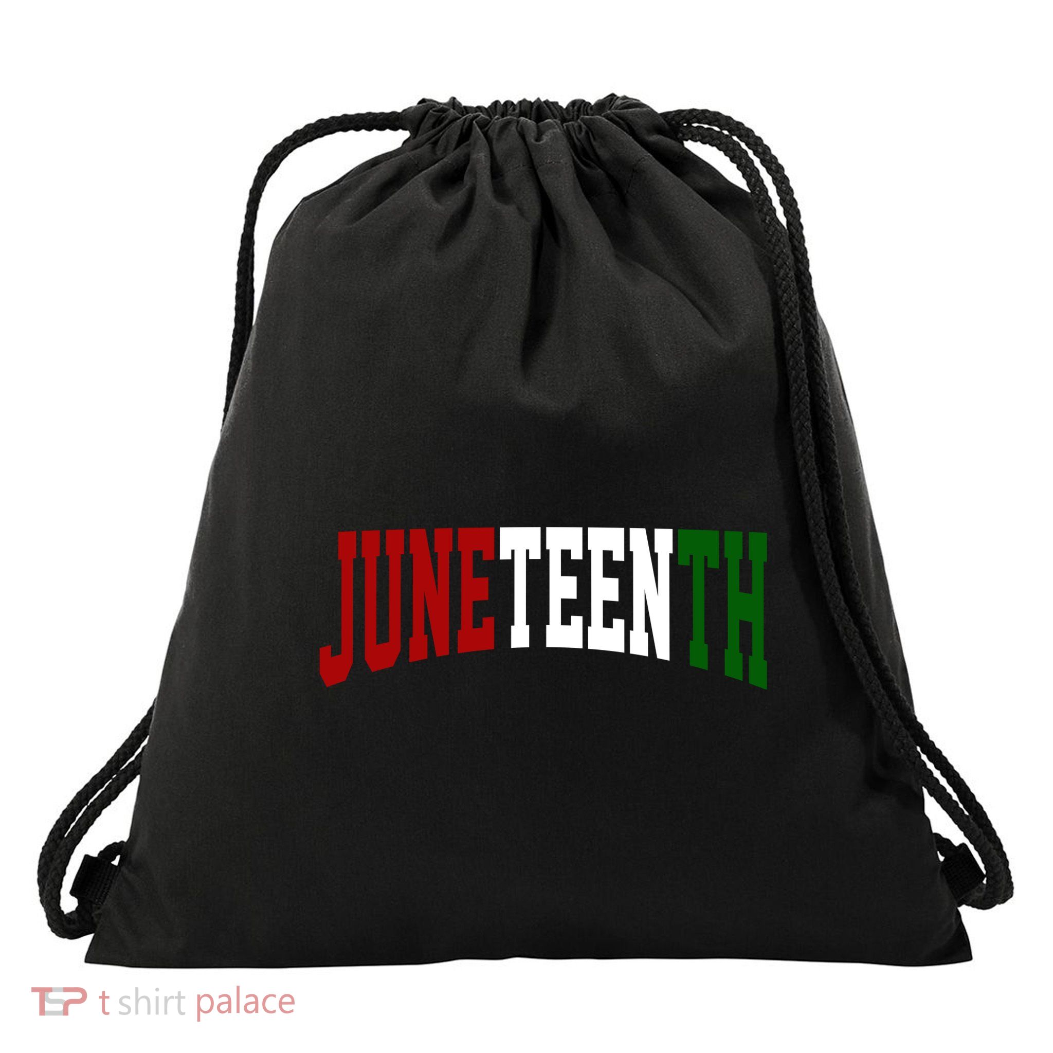 Juneteenth African American Drawstring Bag