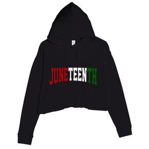 Juneteenth African American Crop Fleece Hoodie