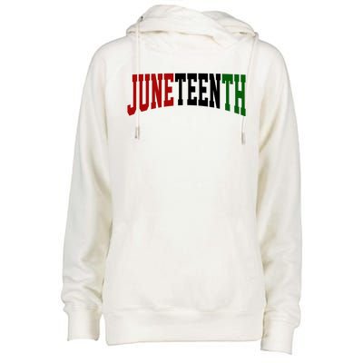 Juneteenth African American Womens Funnel Neck Pullover Hood