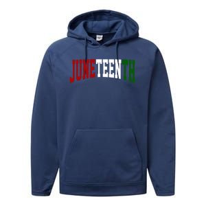 Juneteenth African American Performance Fleece Hoodie