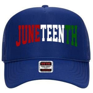 Juneteenth African American High Crown Mesh Back Trucker Hat