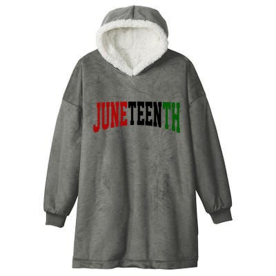 Juneteenth African American Hooded Wearable Blanket