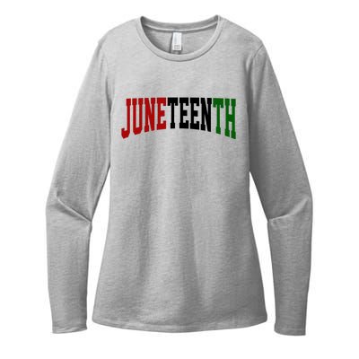 Juneteenth African American Womens CVC Long Sleeve Shirt