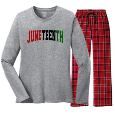 Juneteenth African American Women's Long Sleeve Flannel Pajama Set 