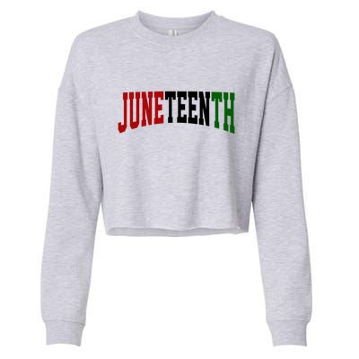 Juneteenth African American Cropped Pullover Crew