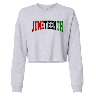 Juneteenth African American Cropped Pullover Crew