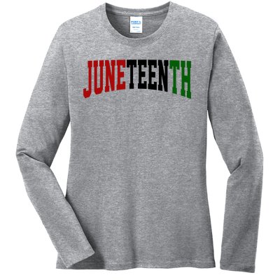 Juneteenth African American Ladies Long Sleeve Shirt