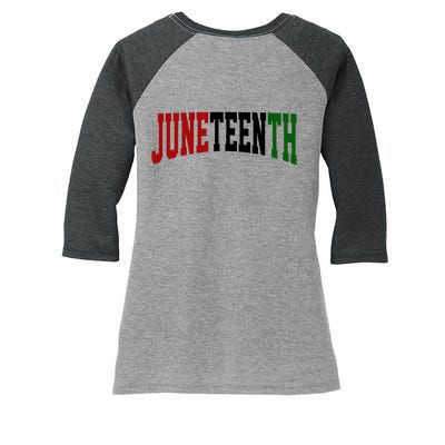 Juneteenth African American Women's Tri-Blend 3/4-Sleeve Raglan Shirt