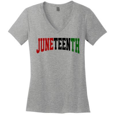 Juneteenth African American Women's V-Neck T-Shirt