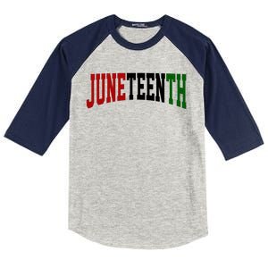 Juneteenth African American Kids Colorblock Raglan Jersey