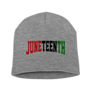 Juneteenth African American Short Acrylic Beanie