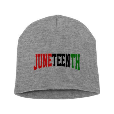 Juneteenth African American Short Acrylic Beanie