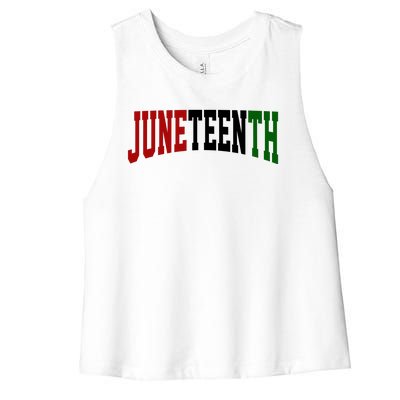 Juneteenth African American Women's Racerback Cropped Tank