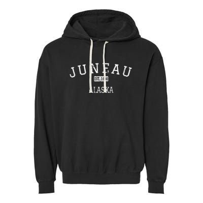 Juneau Alaska Ak Vintage Garment-Dyed Fleece Hoodie