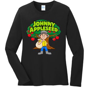 Johnny Appleseed Apple Day Sept 26 Celebrate Legends Ladies Long Sleeve Shirt