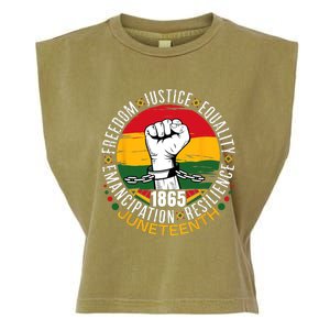 Juneteenth African American Black History 1865 Juneteenth Garment-Dyed Women's Muscle Tee