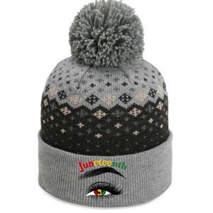 Juneteenth African American Woman Eye The Baniff Cuffed Pom Beanie