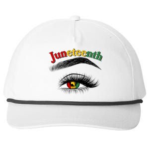 Juneteenth African American Woman Eye Snapback Five-Panel Rope Hat