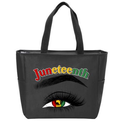 Juneteenth African American Woman Eye Zip Tote Bag