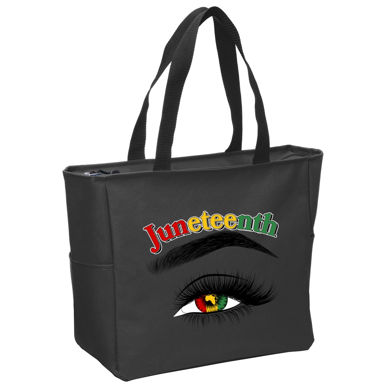 Juneteenth African American Woman Eye Zip Tote Bag