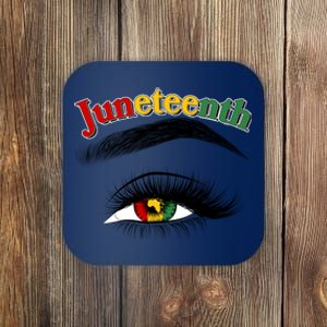 Juneteenth African American Woman Eye Coaster