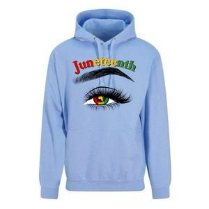 Juneteenth African American Woman Eye Unisex Surf Hoodie