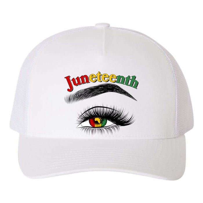 Juneteenth African American Woman Eye Yupoong Adult 5-Panel Trucker Hat