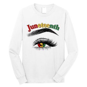 Juneteenth African American Woman Eye Long Sleeve Shirt