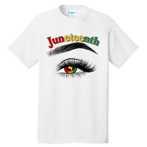 Juneteenth African American Woman Eye Tall T-Shirt