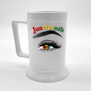 Juneteenth African American Woman Eye Beer Stein